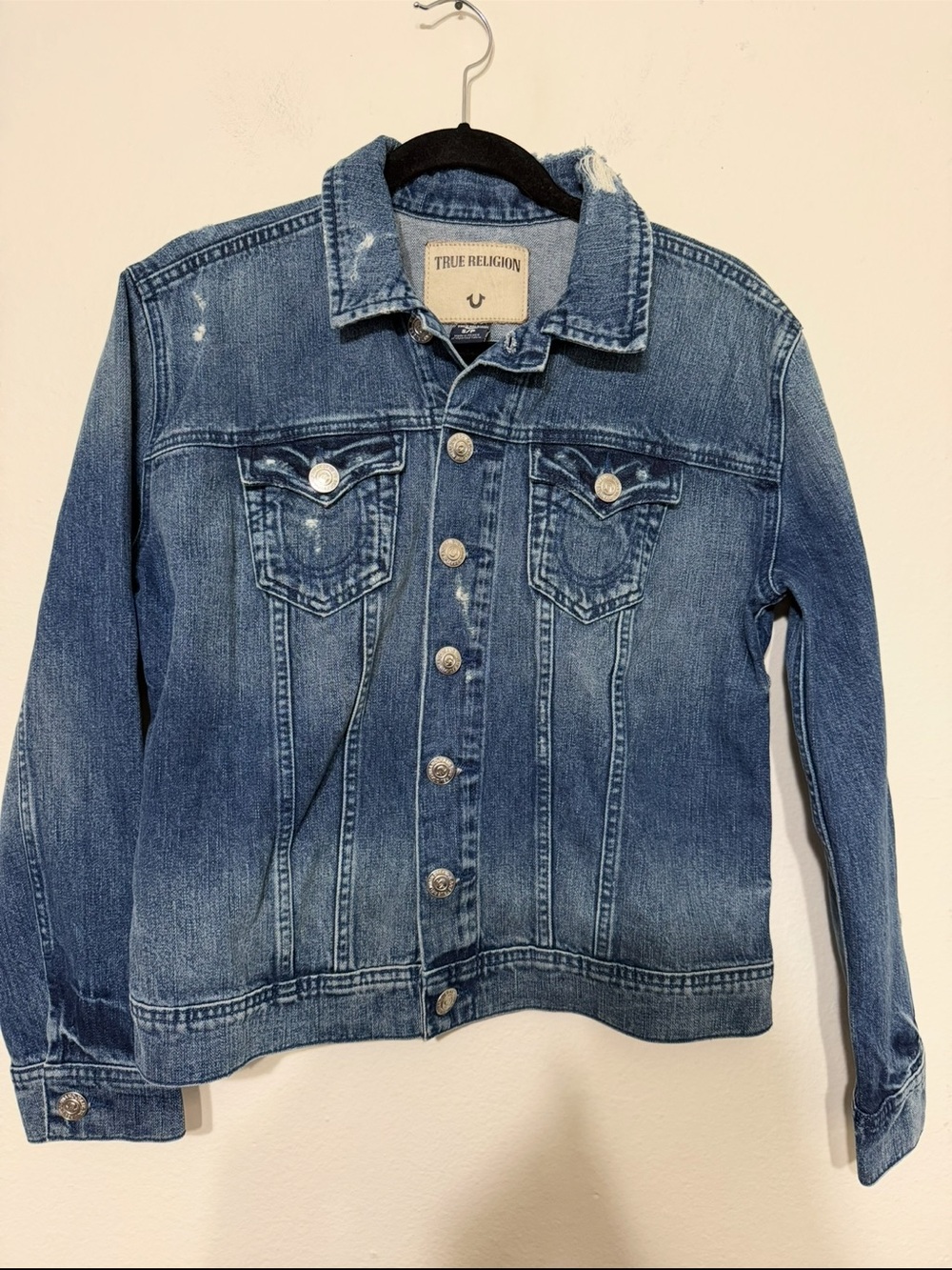 True Religion Blue Denim Jacket Size Small